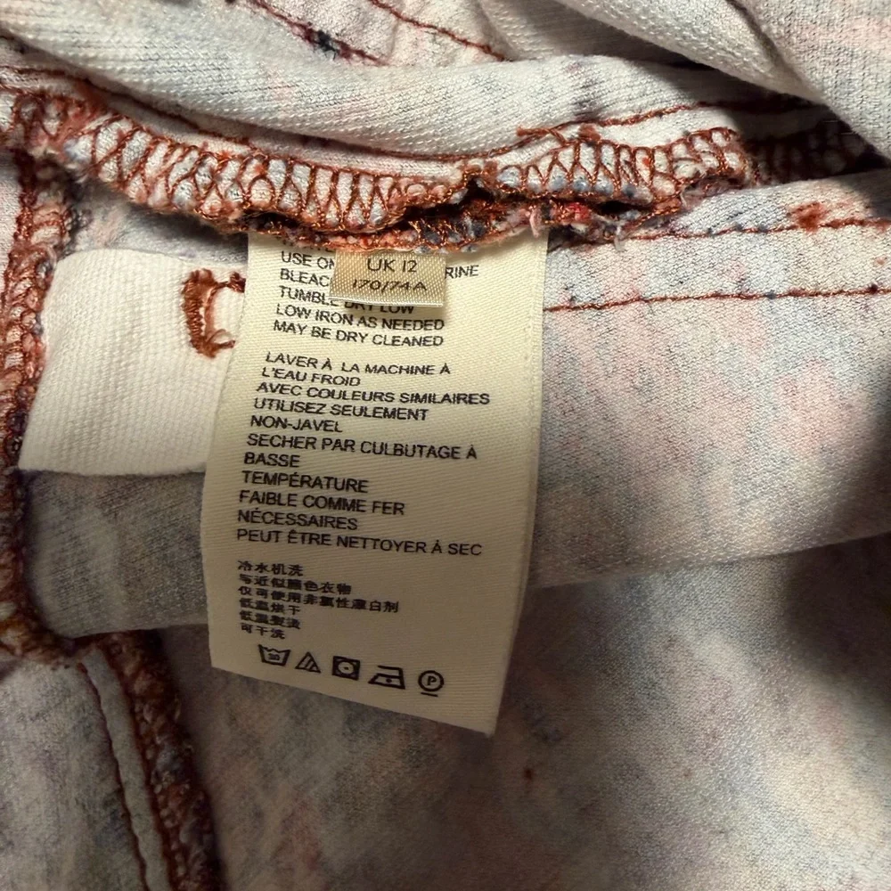 Pilcro & the Letterpress Size 29 High Rise Skinny Pants Floral Corduroy Stretchy - Picture 6 of 12